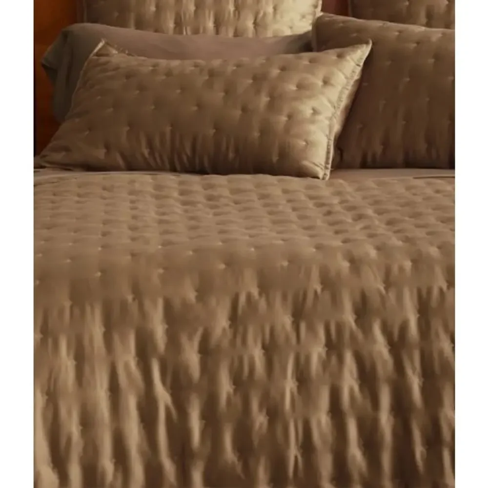 Quince Bamboo Dream Quilt Full Queen Walnut Brown NO SHAMS 100% Organic NEW